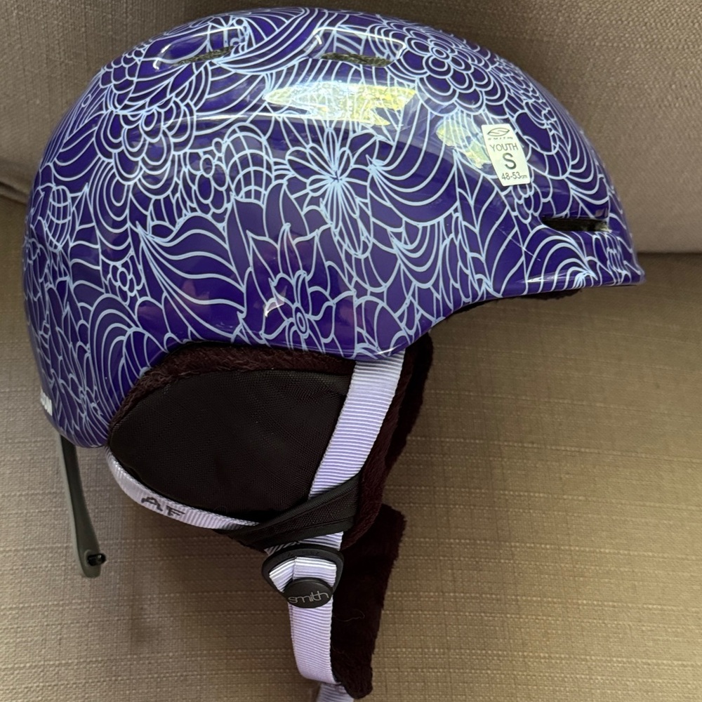 SMITH Purple Patterned Ski Helmet